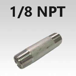 1/8 NPT Type 316 Stainless Pipe Nipples